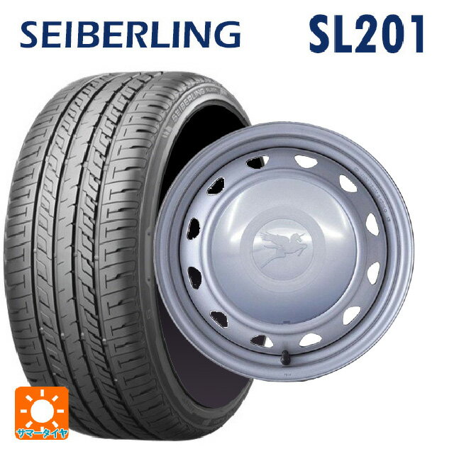 【6/15〜16限定 全品P5倍＆クーポン】165/60R14 75H セイバーリング セイバーリング SL201(ブリヂストン工場生産） ウェッズ キャロウィン PC453F スチール(シルバー) 14-4.5J 国産車用 サマータイヤホイール4本セット