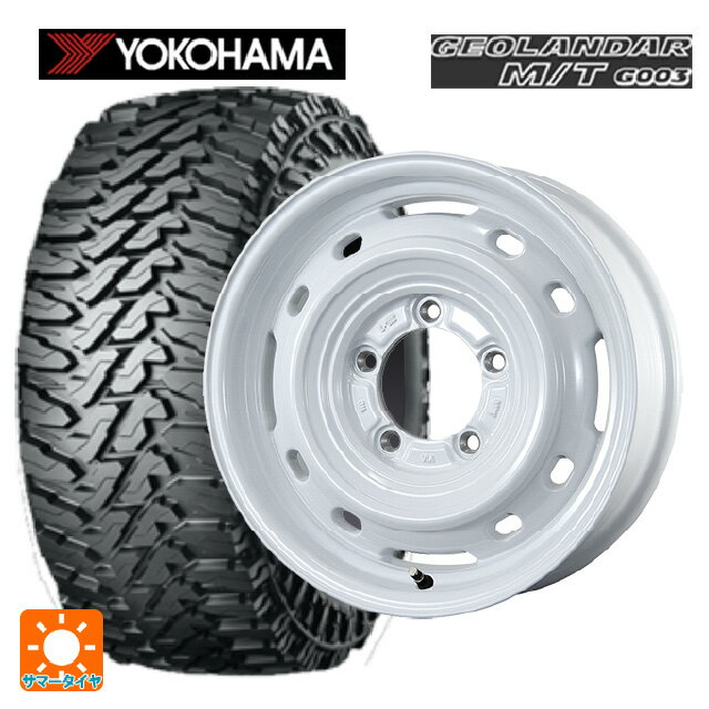 【6/11 1:59迄 全品ポイント5倍】スズキ ジムニー(64系)用 215/70R16 100/97Q ヨコハマ ジオランダー M/T G003 正規品 トピー ランドフット XFG WH 新品サマータイヤホイール 5本セット