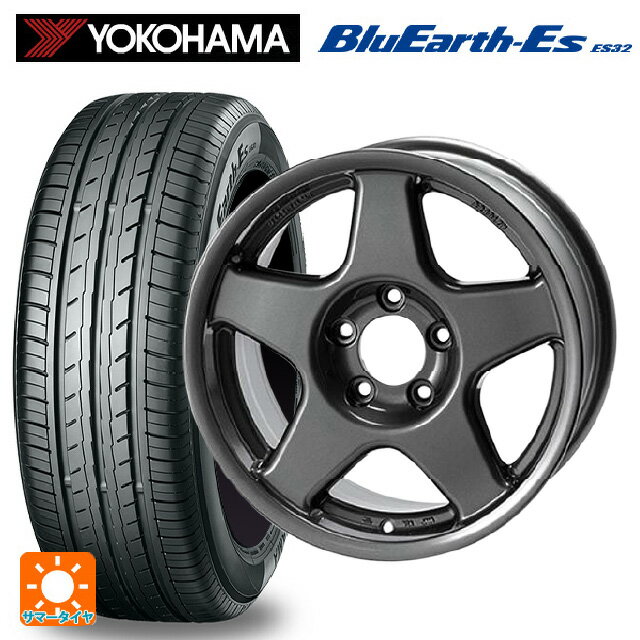 【6/15〜16限定 全品P5倍＆クーポン】215/65R16 98H ヨコハマ ブルーアースEs ES32 4×4エンジニアリング ブラッドレーV ガンメタリック 16-7J 国産車用 サマータイヤホイール4本セット
