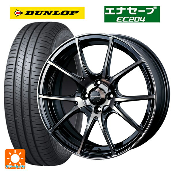 【最大3万円OFFクーポン 5/16 1:59迄】195/55R15 85V ダンロップ エナセーブEC204 ウェッズ ウェッズスポーツ SA10R ZBB 15-6J 国産車用 サマータイヤホイール4本セット