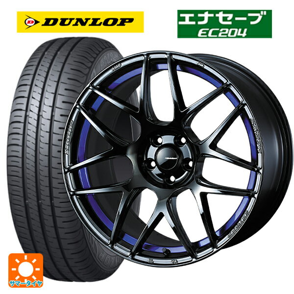 【6/20限定 全品P5倍＆クーポン】215/45R18 93W ダンロップ エナセーブEC204 ウェッズ ウェッズスポーツ SA27R BLC2 18-7.5J 国産車用 サマータイヤホイール4本セット