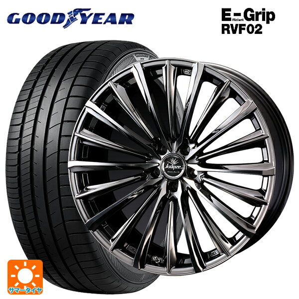 スバル レヴォーグ(VN系)用 225/45R18 95W XL グッドイヤー エフィシェントグリップ RVF02 クレンツェ ヴィルハーム 225エボ SBCポリッシュ 新品サマータイヤホイール 4本セット