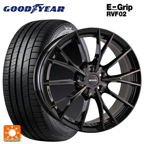 BMW 4シリーズグランクーペ(G26)用 245/35R20 95W XL グッドイヤー エフィシェントグリップ RVF02 阿部商会 マック ファブリック グロスブラック 新品サマータイヤホイール 4本セット