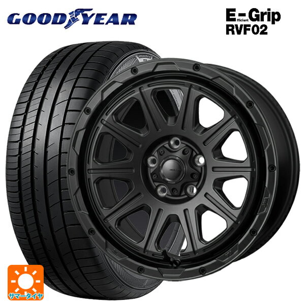 205/55R16 94V XL グッドイヤー エフィシェントグリップ RVF02 ジャパン三陽 ハイブロック レグルス サテンブラック 16-7J 国産車用 サマータイヤホイール4本セット