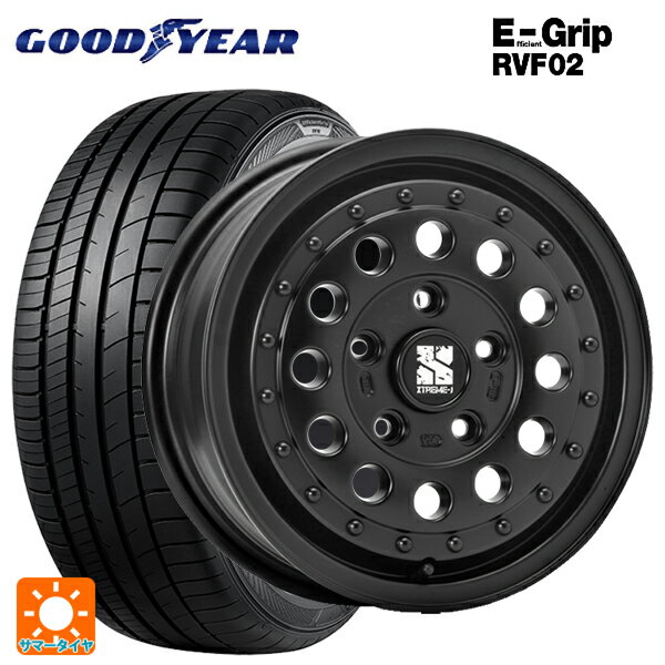 【6/22 20時〜 全品P5倍＆クーポン】205/60R16 92V グッドイヤー エフィシェントグリップ RVF02 エムエルジェイ エクストリームJ ラギッド サテンブラック 16-6.5J 国産車用 サマータイヤホイール4本セット