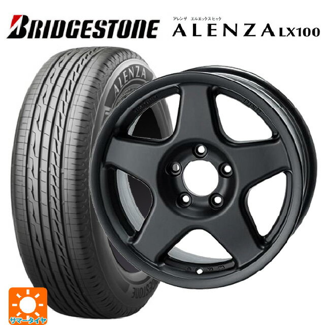 【6/20限定 全品P5倍＆クーポン】215/65R16 98H ブリヂストン アレンザLX100 正規品 # 4×4エンジニアリング ブラッドレーV マットブラック 16-7J 国産車用 サマータイヤホイール4本セット