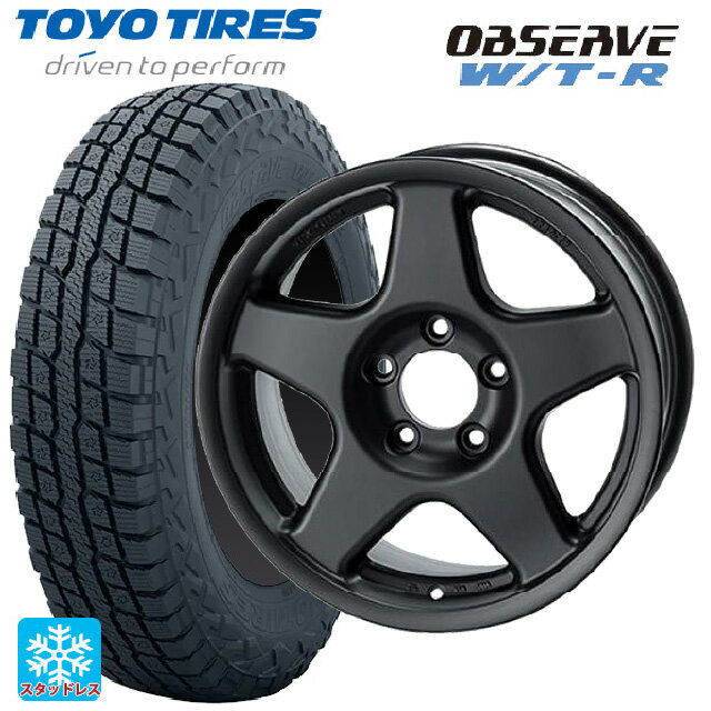 スズキ ジムニーノマド(JC74W)用 225/70R16 102/99Q トーヨー オブザーブ W/T-R 4×4エンジニアリング ブラッドレーV マットブラック 新品スタッドレスタイヤホイール 4本セット