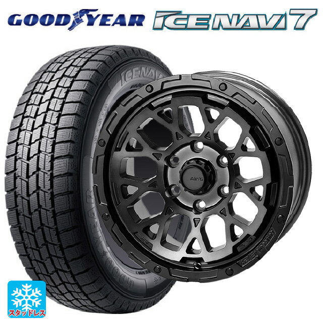 215/65R16 98Q グッドイヤー アイスナビ7(数量限定) 4×4エンジニアリング エアーG ロックス ゴーストエディション ゴーストエディション 16-7J 国産車用 スタッドレスタイヤホイール4本セット