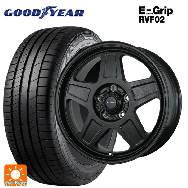 【6/15〜16限定 全品P5倍＆クーポン】205/55R16 94V XL グッドイヤー エフィシェントグリップ RVF02 トピー ランドフット GWD R/B 16-7J 国産車用 サマータイヤホイール4本セット