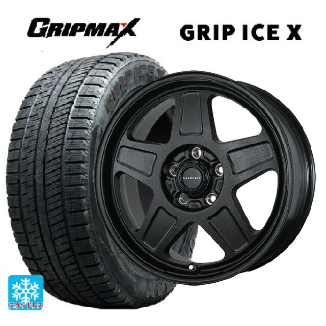 215/60R17 96T グリップマックス グリップアイスX ブラックレター # トピー ランドフット GWD R/B 17-7J 国産車用 スタッドレスタイヤホイール4本セット