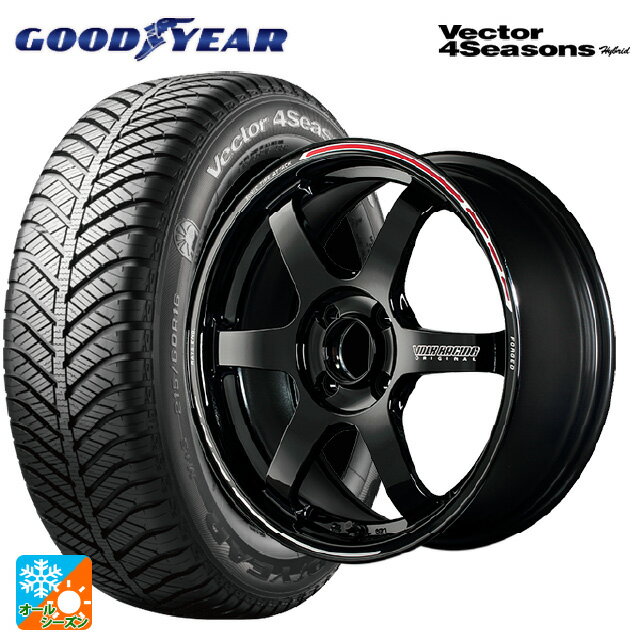 185/60R15 84H グッドイヤー ベクターフォーシーズンズ ハイブリッド レイズ ボルクレーシング TE37ソニック タイムアタックエディション KR 15-5.5J 国産車用 オールシーズンタイヤホイール4本セット