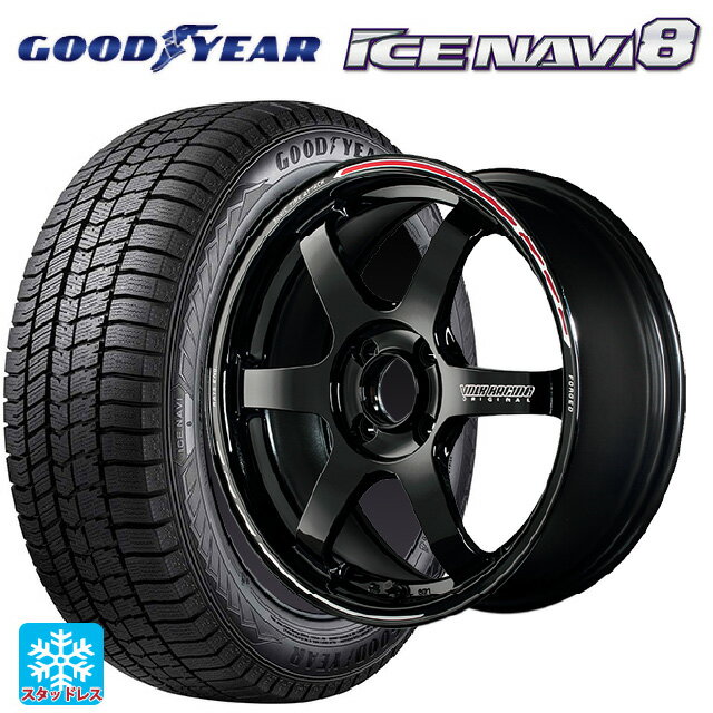 【6/22 20時〜 全品P5倍＆クーポン】175/55R15 77Q グッドイヤー アイスナビ8 レイズ ボルクレーシング TE37ソニック タイムアタックエディション KR 15-5.5J 国産車用 スタッドレスタイヤホイール4本セット