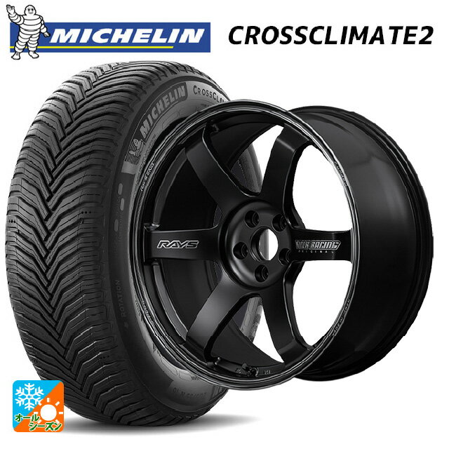 トヨタ アルファード(40系)用 245/45R20 103W XL ミシュラン クロスクライメイト2 SUV 正規品 レイズ ボルクレーシング TE37サーガ S-プラス ブラックシャドー PH 新品オールシーズンタイヤホイール 4本セット