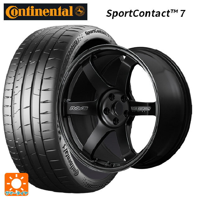 255/45R20 105Y XL コンチネンタル スポーツコンタクト 7 正規品 レイズ ボルクレーシング TE37サーガ S-プラス ブラックシャドー PH 20-8.5J 国産車用 サマータイヤホイール4本セット