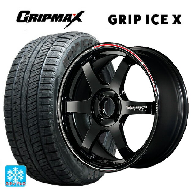 【6/11 1:59迄 全品ポイント5倍】165/55R15 75Q グリップマックス グリップアイスX ブラックレター レイズ ボルクレーシング TE37ソニック タイムアタックエディション KR 15-5J 国産車用 スタッドレスタイヤホイール4本セット