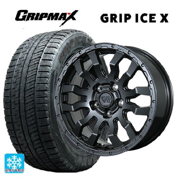 205/55R16 91T グリップマックス グリップアイスX ブラックレター トピー ヴァブロ RR-01 GM 16-7J 国産車用 スタッドレスタイヤホイール4本セット