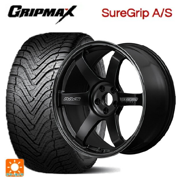 スバル フォレスター(SL系)用 225/55R18 98W グリップマックス シュアグリップ A/S ブラックレター レイズ ボルクレーシング TE37サーガ S-プラス ブラックシャドー PH 新品オールシーズンタイヤホイール 4本セット