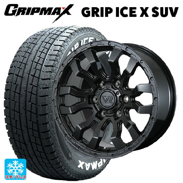 トヨタ ハイエース(200系)用 195/80R15 107/105N グリップマックス グリップアイスX SUV ホワイトレター # トピー ヴァブロ RR-01 GM 新品スタッドレスタイヤホイール 4本セット