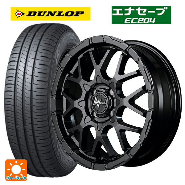 165/55R15 75V ダンロップ エナセーブEC204 マルカサービス ナイトロパワー M28バレットKC セミグロスブラック 15-5J 国産車用 サマータイヤホイール4本セット