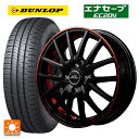 215/60R17 96H ダンロップ エナセーブEC204 エムアイディー MIDホイール RX27 ブラック/リム&アンダーカットポリッシュ+レッドクリア 17-7J 国産車用 サマータイヤホイール4本セット