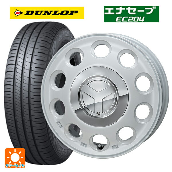 【最大3万円OFFクーポン 5/16 1:59迄】155/65R14 75S ダンロップ エナセーブEC204 ジャパン三陽 モンツァ ピエディーノ パールホワイト 14-4.5J 国産車用 サマータイヤホイール4本セット