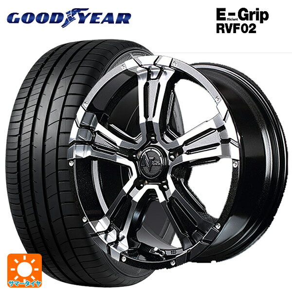 215/60R17 100H XL グッドイヤー エフィシェントグリップ RVF02 エムアイディー ナイトロパワー クロスクロウ（訳あり） ブラックメタリック＋ミラーカット 17-7J 国産車用 サマータイヤホイール4本セット