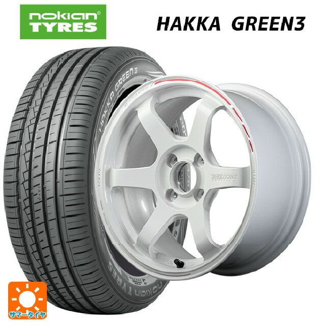 【6/22 20時〜 全品P5倍＆クーポン】195/55R15 89V XL ノキアン ハッカ グリーン3 レイズ ボルクレーシング TE37ソニック タイムアタックエディション WR 15-5.5J 国産車用 サマータイヤホイール4本セット