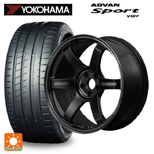 【6/22 20時〜 全品P5倍＆クーポン】245/40R18 97Y XL ヨコハマ アドバンスポーツ V107 正規品 レイズ ボルクレーシング TE37サーガ S-プラス ブラックシャドー PH 18-7.5J 国産車用 サマータイヤホイール4本セット