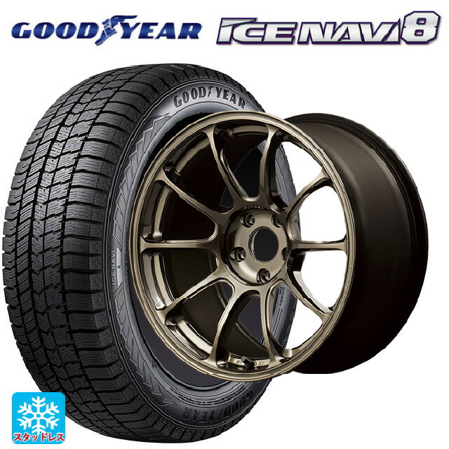 225/45R18 95Q XL グッドイヤー アイスナビ8 # レイズ ボルクレーシング ZE40 SZ 18-7.5J 国産車用 スタッドレスタイヤホイール4本セット