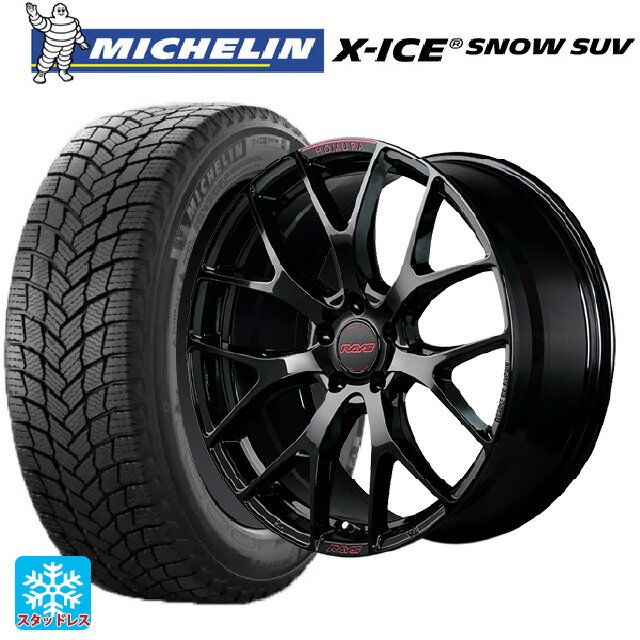 235/60R18 107T XL ミシュラン 正規品 エックスアイス スノー SUV レイズ ホムラ 2X7FT スペック-M B8J 18-7.5J 国産車用 スタッドレスタイヤホイール4本セット