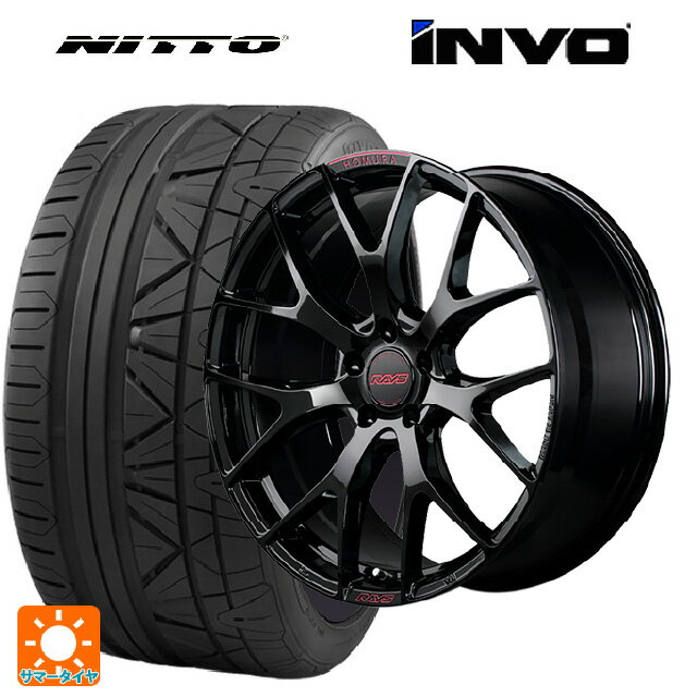 【6/22 20時〜 全品P5倍＆クーポン】225/40R19 93Y XL ニットー INVO レイズ ホムラ 2X7FT スペック-M B8J 19-8J 国産車用 サマータイヤホイール4本セット