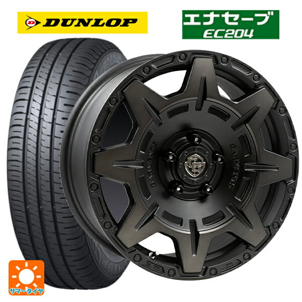 【6/15〜16限定 全品P5倍＆クーポン】195/55R16 87V ダンロップ エナセーブEC204 # ウェッズ クロスオーバー ガーメンツ スタイルM マットブラッククリア 16-7J 国産車用 サマータイヤホイール4本セット
