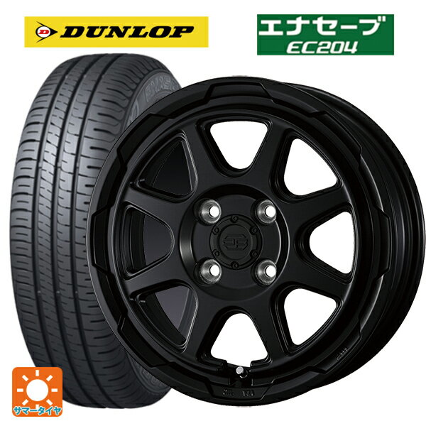 【6/11 1:59迄 全品ポイント5倍】165/70R14 81S ダンロップ エナセーブEC204 ウェッズ ウェッズ アドヴェンチャー スタットベルグ セミマットブラック 14-5J 国産車用 サマータイヤホイール4本セット