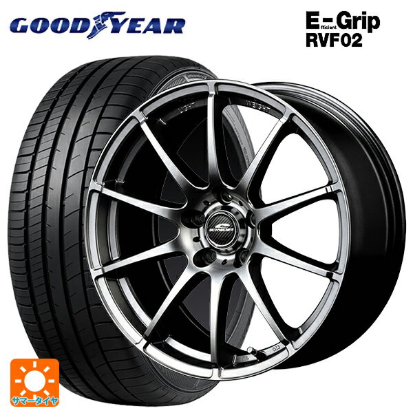 【6/11 1:59迄 全品ポイント5倍】215/60R16 95H グッドイヤー エフィシェントグリップ RVF02 エムアイディー MIDホイール スタッグ メタリックグレー 16-6.5J 国産車用 サマータイヤホイール4本セット