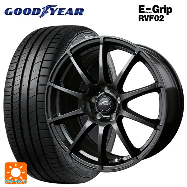 【6/11 1:59迄 全品ポイント5倍】215/60R16 95H グッドイヤー エフィシェントグリップ RVF02 エムアイディー MIDホイール スタッグ（数量限定） # ストロングガンメタ 16-6.5J 国産車用 サマータイヤホイール4本セット