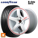 【10/14 20時〜最大3万円OFFクーポン】ホンダ ZR-V(RZ4)用 215/60R17 100H XL グッドイヤー エフィシェントグリップ RVF02 エムアイディー MIDレーシング R50 ホワイト/リムレッドライン 新品サマータイヤホイール 4本セット