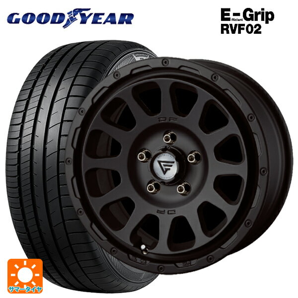205/50R17 93V XL グッドイヤー エフィシェントグリップ RVF02 エクシズルライン デルタフォース オーバル マットブラック 17-7J 国産車用 サマータイヤホイール4本セット