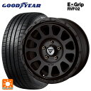 205/55R16 94V XL グッドイヤー エフィシェントグリップ RVF02 エクシズルライン デルタフォース オーバル マットブラック 16-7J 国産車用 サマータイヤホイール4本セット