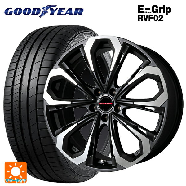 【最大3万円OFFクーポン 5/16 1:59迄】215/50R17 95V XL グッドイヤー エフィシェントグリップ RVF02 ビックウェイ レイシーン プラバ 5X MBK/P 17-7J 国産車用 サマータイヤホイール4本セット