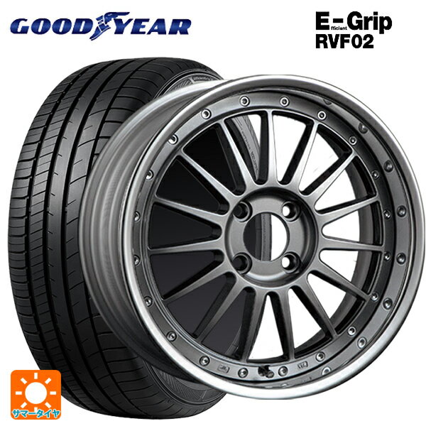 【6/22 20時〜 全品P5倍＆クーポン】185/55R16 83V グッドイヤー エフィシェントグリップ RVF02 タナベ SSR プロフェッサー TF1R チタンシルバー 16-6.5J 国産車用 サマータイヤホイール4本セット