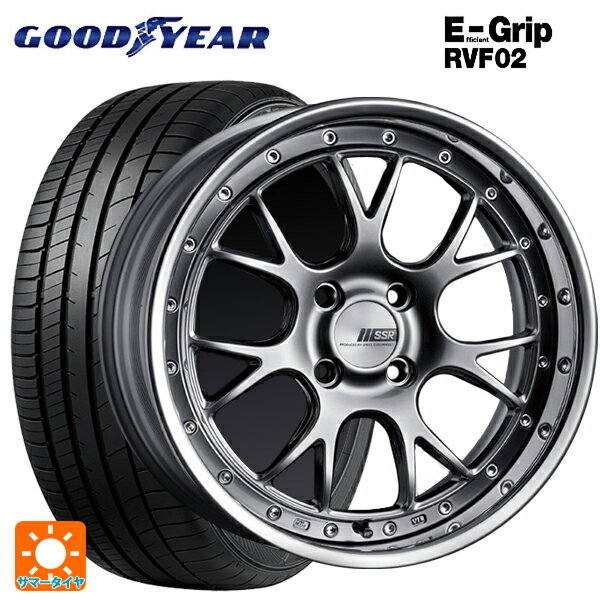 【6/22 20時〜 全品P5倍＆クーポン】185/55R16 83V グッドイヤー エフィシェントグリップ RVF02 タナベ SSR プロフェッサー MS3R チタンシルバー 16-6.5J 国産車用 サマータイヤホイール4本セット