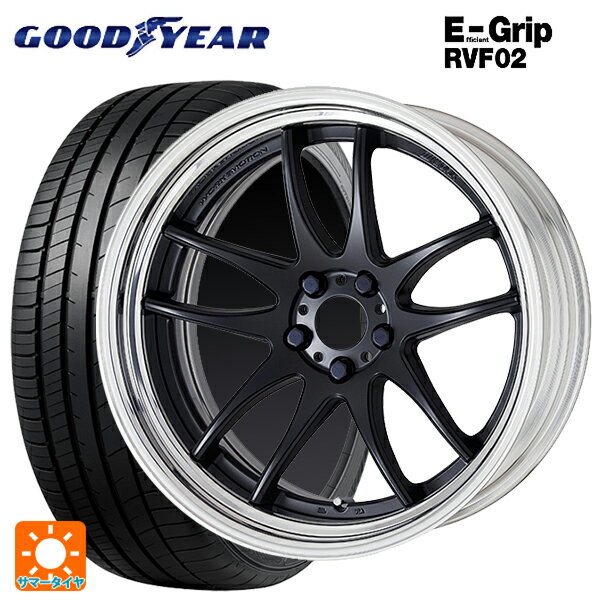 【6/22 20時〜 全品P5倍＆クーポン】215/45R17 91W XL グッドイヤー エフィシェントグリップ RVF02 ワーク エモーション CR 2P MBL 17-7J 国産車用 サマータイヤホイール4本セット