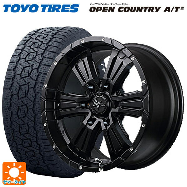 【5/20限定 最大3万円OFFクーポン】215/60R17 109/107R トーヨー オープンカントリー AT3 ホワイトレター マルカサービス ナイトロパワー クロスクロウ セミグロスブラック＋ピアスドリルド 17-6.5J 国産車用 サマータイヤホイール4本セット