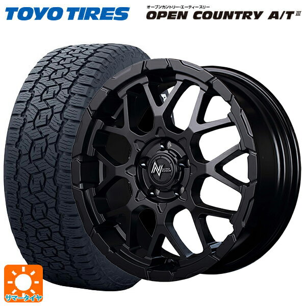 225/55R18 98H トーヨー オープンカントリー AT3 ホワイトレター エムアイディー ナイトロパワー M28バレットエス（訳あり） セミグロスブラック 18-7J 国産車用 サマータイヤホイール4本セットのサムネイル