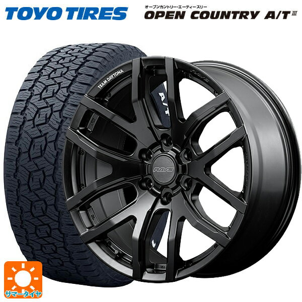 ミツビシ トライトン(GSRグレード)(LC2T)用 265/65R17 112H トーヨー オープンカントリー AT3 ホワイトレター チームデイトナ F6ゲイン ブラックエディション BOJ 新品サマータイヤホイール 4本セット