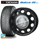 ミツビシ デリカミニ(4WD車)(B3系)用 165/60R15 77H ヨコハマ ブルーアース4S AW21 モンツァ ピエディーノ セミグロスブラック 新品オールシーズンタイヤホイール 4本セット