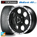 【8/20限定 最大3万円OFFクーポン】スズキ ハスラー(MR52/92S)用 165/60R15 77H ヨコハマ ブルーアース4S AW21 エムアイディー MIDホイール WO-7 # セミグロスブラックフランジDC 新品オールシーズンタイヤホイール 4本セット