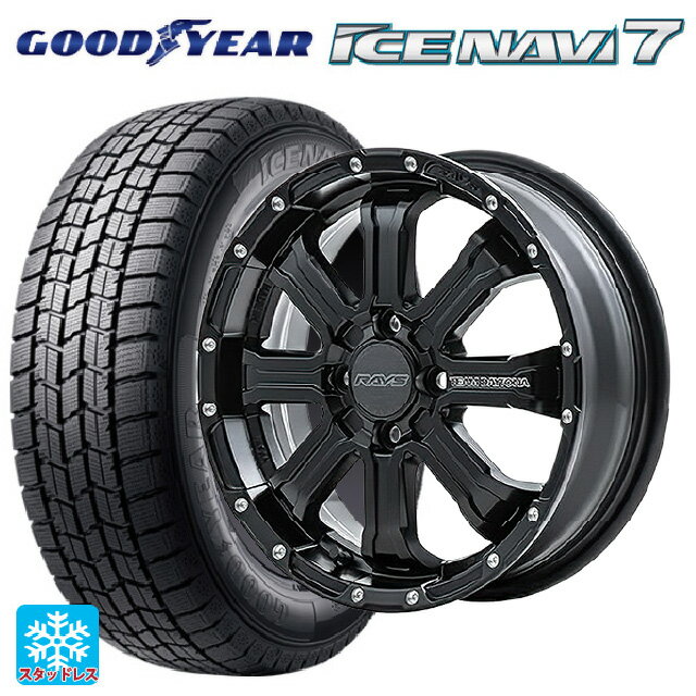 【6/15〜16限定 全品P5倍＆クーポン】165/55R15 75Q グッドイヤー アイスナビ7(数量限定) レイズ チームデイトナ FDX-K BOL 15-5J 国産車用 スタッドレスタイヤホイール4本セット