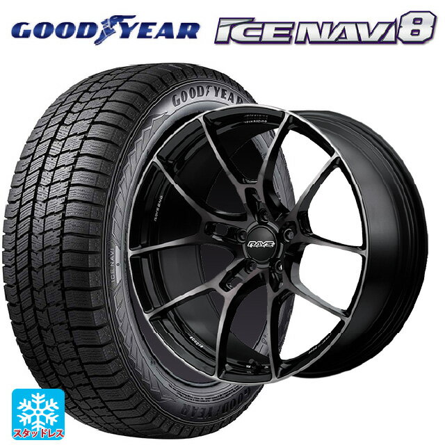【6/22 20時〜 全品P5倍＆クーポン】245/40R18 93Q グッドイヤー アイスナビ8 # レイズ ボルクレーシング G025 LTD KK 18-8J 国産車用 スタッドレスタイヤホイール4本セット