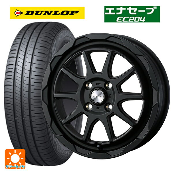 【6/15〜16限定 全品P5倍＆クーポン】165/50R15 73V ダンロップ エナセーブEC204 ウェッズ マッドヴァンス06 フルマットブラック 15-4.5J 国産車用 サマータイヤホイール4本セット